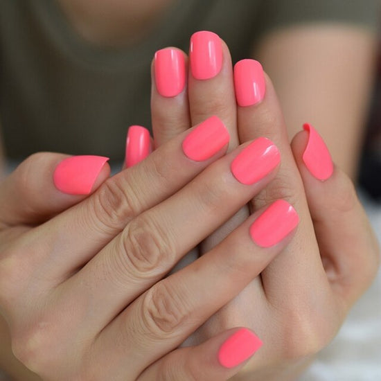 Faux Ongles Rose Fluo | OnglesOnline