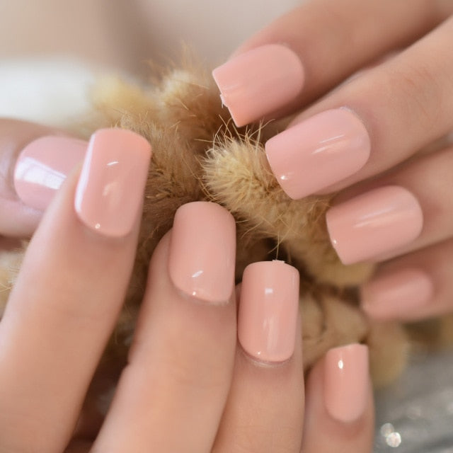 Faux Ongles Couleur Rose Pâle