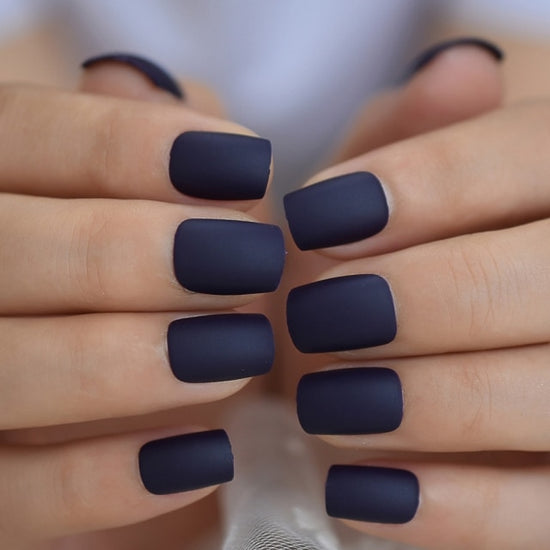 Faux Ongles Bleu Nuit | OnglesOnline