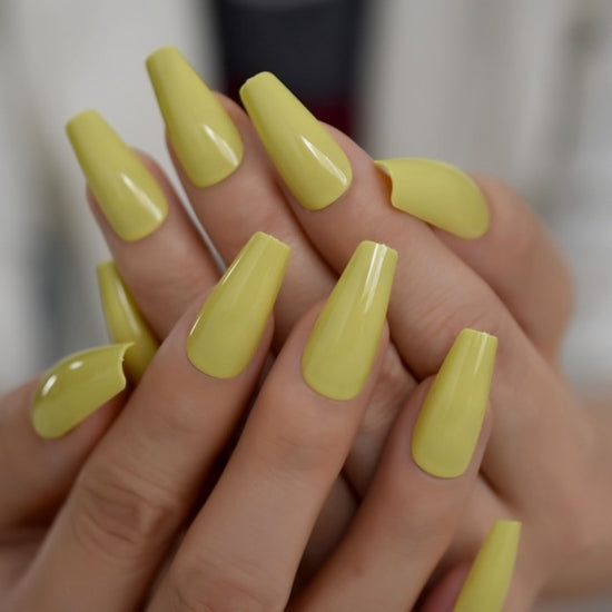 Faux Ongles Jaune Pastel | OnglesOnline
