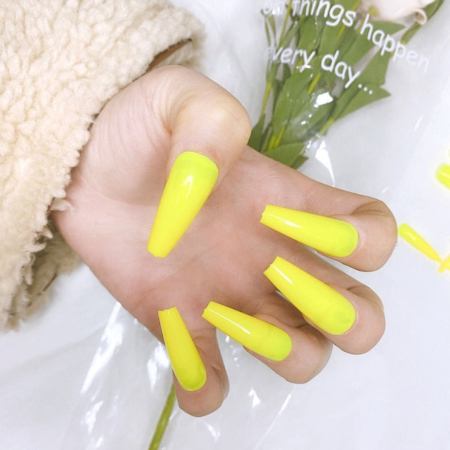 Faux Ongles Jaune Mat | OnglesOnline