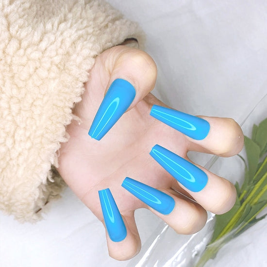 Faux Ongles Bleu Clair | OnglesOnline