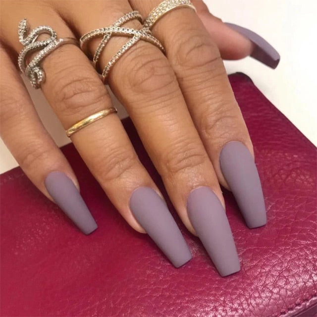 Faux Ongles Gel Gris | OnglesOnline