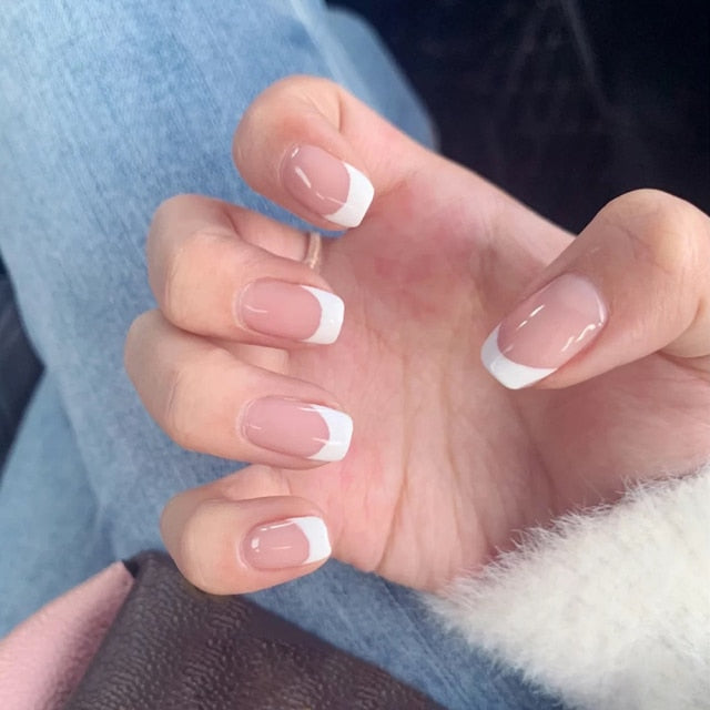 Faux Ongles Blanc et Rose | OnglesOnline