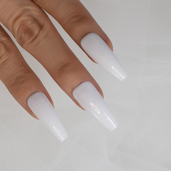 Faux Ongles Blanc Long | OnglesOnline