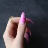 Faux Ongles Rose Rayures Noires | OnglesOnline