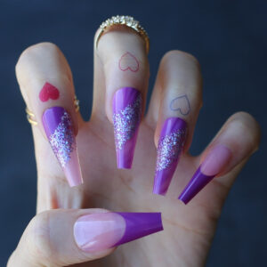 Faux Ongles Violet Pailleté Faux Ongles Violet Pailleté | OnglesOnline