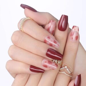 Faux Ongles Rouge Bordeaux Brillants Faux Ongles Rouge Bordeaux Brillants | OnglesOnline