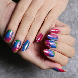 Faux Ongles Bleu et Rose | OnglesOnline