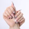 Faux Ongles Noir et Blanc à Motifs Géométriques Faux Ongles Noir et Blanc à Motifs Géométriques | OnglesOnline