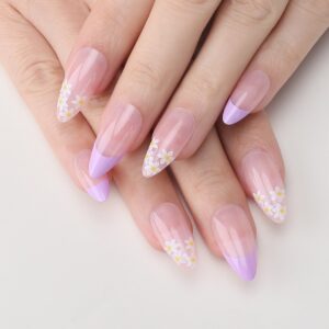 Faux Ongles Rose à Motifs Fleuris Faux Ongles Rose à Motifs Fleuris | OnglesOnline
