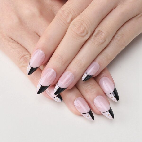 Faux Ongles French Noir et Blanc Faux Ongles French Noir et Blanc | OnglesOnline