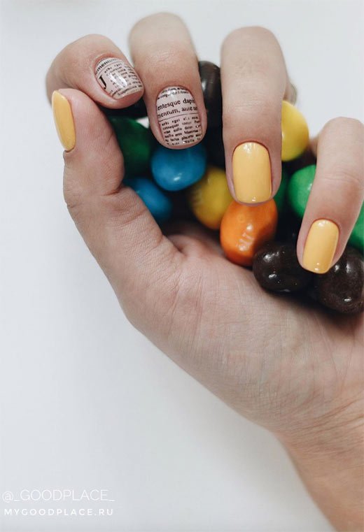 Ongles de Printemps en Papier Journal