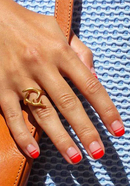 Ongles en Gel Double French Tip