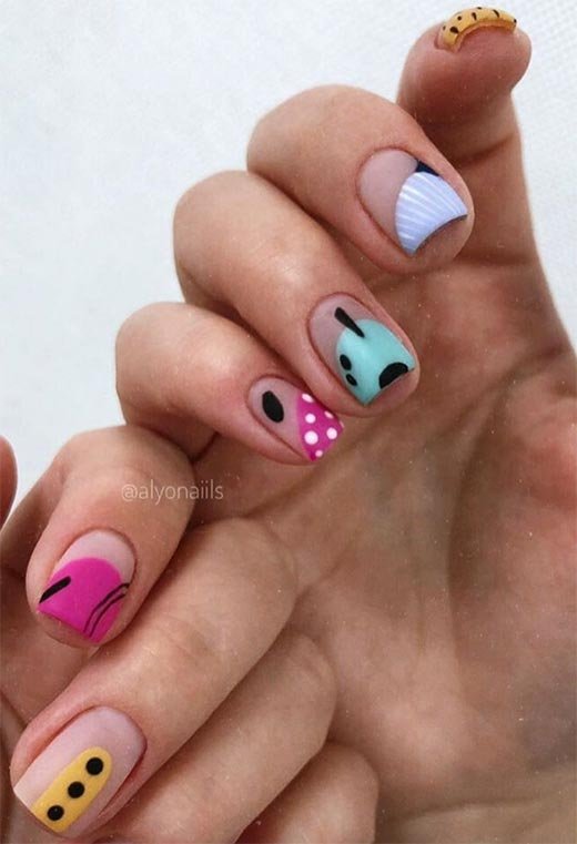 Ongles de Printemps en Art Abstrait