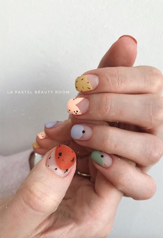 Ongles de Pâques Pastel de Printemps