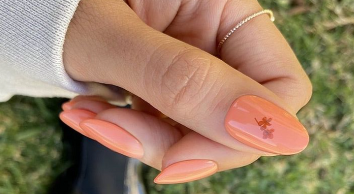 Idée d'Ongles Pêche Pastel