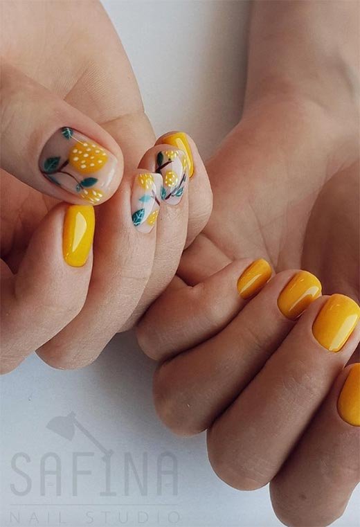 Ongles de Printemps "Lemon Love"