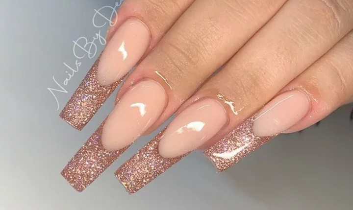 Ongles Cercueils en Or Rose