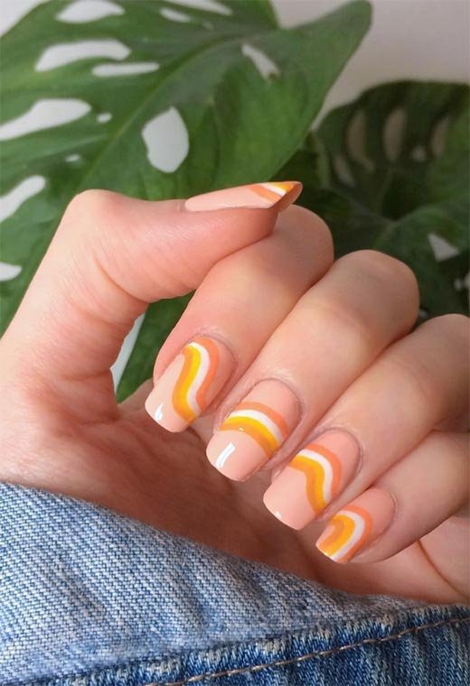Ongles "Les sentiers de l'orange"